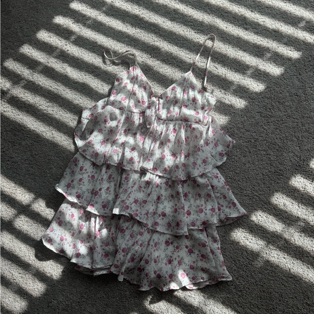 Floral Ruffle Dress. Super cute and dainty material!!!